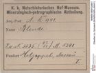 Etiketten zu Sphalerit (NHMW-MIN-Ak941)